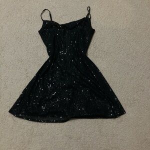 Black Sequin Mini Skate Dress from Windsor